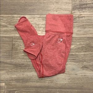 GYMSHARK PINK MARL VITAL RISE LEGGINGS